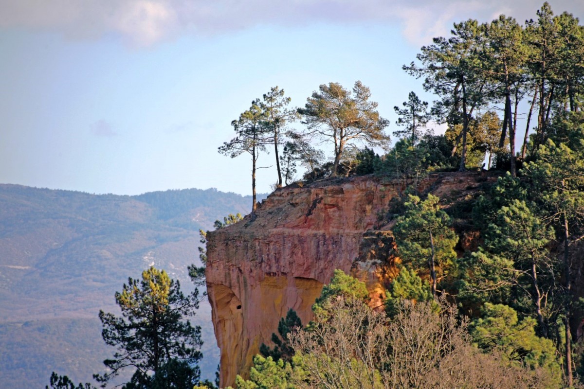 Les falaises d'ocres de Roussillon