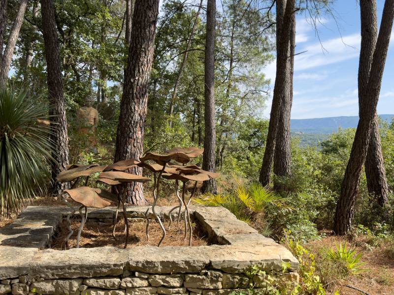 Zen House à louer pour vos vacances à Gordes, mazet de charme niché au cœur d’une nature luxuriante.