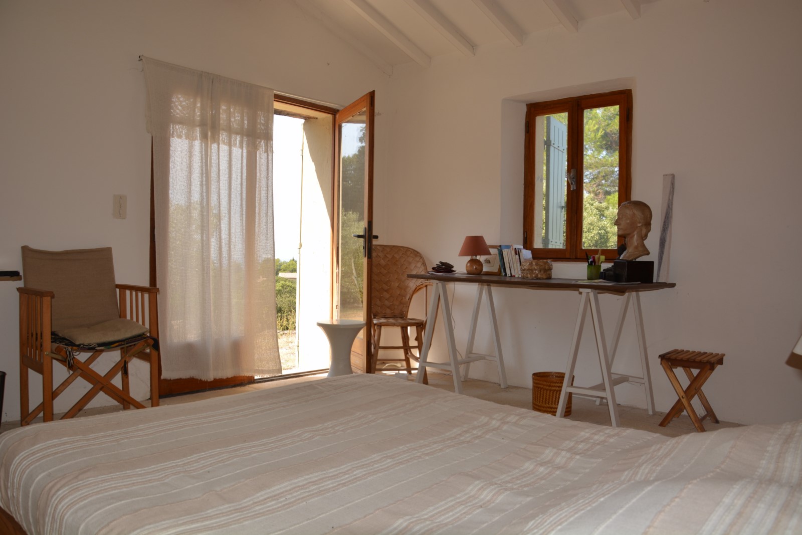 Chambre ouvrant sur l'extérieur