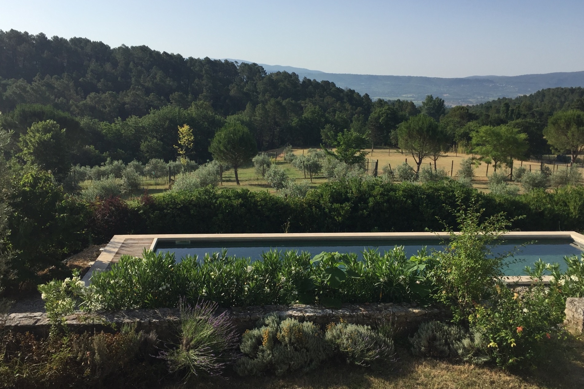 Location à Roussillon, face aux ocres, charmante bergerie rénovée avec piscine   